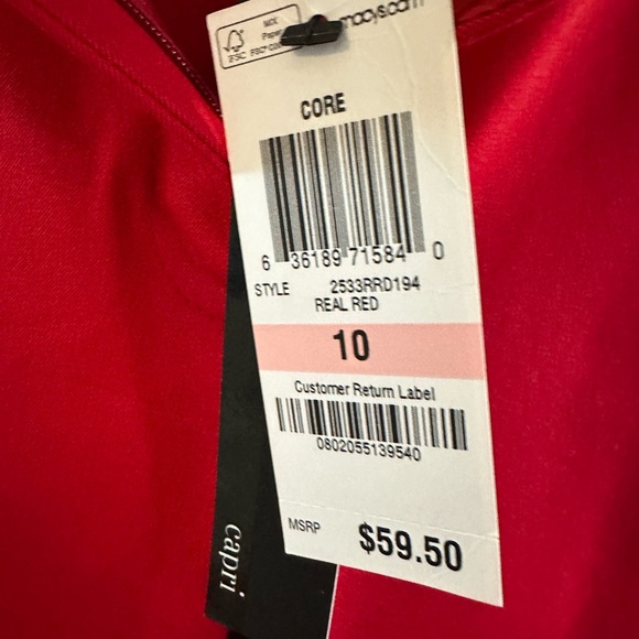 Alfani Red Capris with Snap Details - Picture 7 of 8